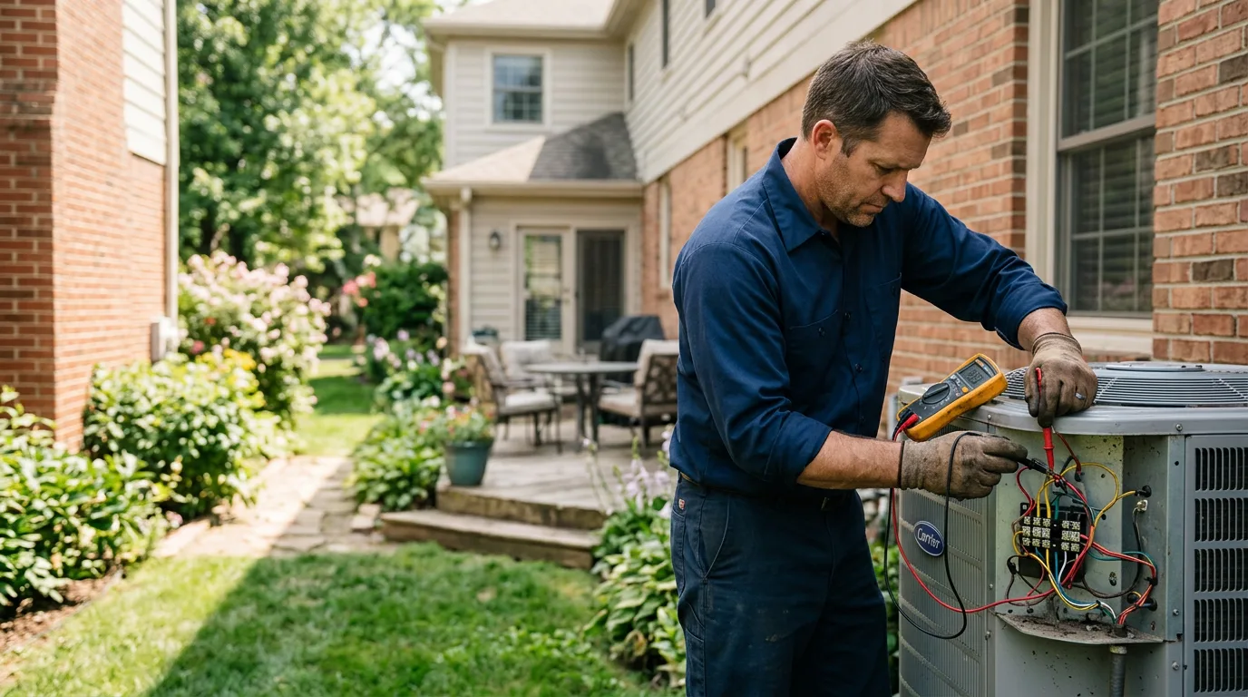 HVAC technician working near Junction City, WI